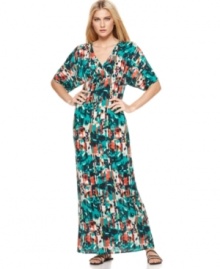 A bold print makes a bright spring statement on this Calvin Klein maxi dress -- perfectly paired with embellished flats or wedges!