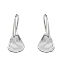 Crystallize your look in chic drops by Swarovski. Earrings feature clear crystals in silver tone mixed metal. Approximate drop: 1-1/10 inches.