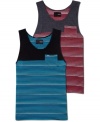 With cool design details, this Hurley tank gives your warm-weather wardrobe a does of sun style.