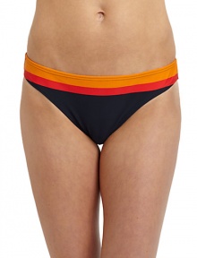 THE LOOKSporty stripe printElastic waist and leg openingsTHE MATERIAL80% nylon/20% spandexFully linedCARE & ORIGINHand washImportedPlease note: Bikini top sold separately. 