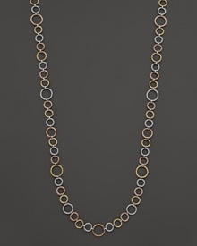 A tri-tone necklace in 18K white gold constructed of nautical cables, accented with diamonds. From Charriol.