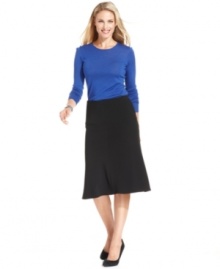 Charter Club's A-line skirt features a chic midi length for a flattering look - perfect for showcasing your favorite heels!