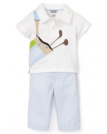 Hartstrings Infant Boys' Knit Polo Shirt & Pant Set - Sizes 0-12 Months