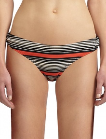 THE LOOKMulti-stripe printElastic waist and leg openingsSide O-ringsTHE MATERIAL80% nylon/20% spandexFully linedCARE & ORIGINHand washImportedPlease note: Bikini top sold separately. 