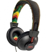 For superior sound quality, listen in with this on-ear headphones by The House of Marley designed with three button controllers for you to manage your volume. Made for iPod, iPhone and iPad.