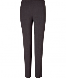 Easy to style and ultra chic, these skinny pants from Jil Sander Navy will update your office-ready staples - Flat front, concealed side zip closure, straight leg - Pair with an oversized blouse, a boyfriend blazer, and pumps