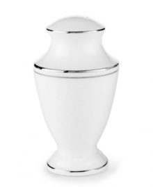 From the Lenox Classic Collection, Federal Platinum formal dinnerware and dishes add a luxurious note to your table. Made of exquisite white bone china with platinum trim, a complete selection of pieces is available. Coordinating Debut Platinum crystal stemware adds the finishing flourish. Qualifies for Rebate