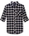 With your favorite pair of jeans, this plaid shirt from Guess is the right dose of casual cool.