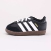 Taking the soccer-classic-turned-street-icon and shrinking it down just for the kids, these adidas Samba CMF shoes add a rich leather upper to make sure your little one has a smooth ride. They feature toddler-friendly stretch laces in a cuddly version of the sneaker legend. Imported.