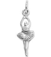 A gift that will have her doing pirouettes! This charming ballerina charm is crafted from polished 14k white gold. Chain not included. Approximate length: 4/5 inch. Approximate width: 1/5 inch.