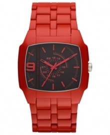 Let your look run wild with this bold red watch from Diesel.