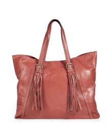 Channel the of-the-moment look with this fringe-detailed shoulder bag from See by Chloe - Classic tote shape, shoulder straps with buckle and fringe detail - Pair with a classic jeans-and-tee ensemble or a boho-inspired frock and heels