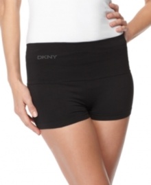 Function meets fashion. Smoothies cheeky shorts by DKNY flatten the tummy with a bellyband and smooth panty lines with sleek, modern style.