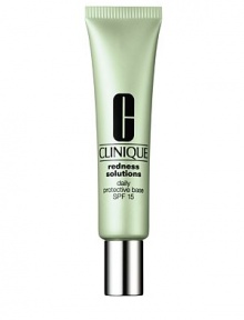 Extra-gentle UVA/UVB protection for skins with redness. Oil-free makeup primer with corrective tine. SPF 15. 1.35 oz. 