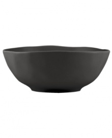 Find stylish versatility in the organic shape and matte-glazed finish of the Casual Luxe serving bowl from Donna Karan by Lenox. Durable stoneware in modern black is an ideal host for everyday meals and a natural go-to for entertaining.