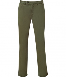 Shelf the jeans and opt for these super stylish Michael Kors chinos - Button tab-detailed waistband, belt loops, off-seam pockets, back welt pockets with buttons - Wear with a polo, a striped cardigan, and trainers