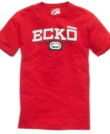 With a bold logo graphic, this tee from Ecko Unltd makes an instant style statement for all-weekend wear.