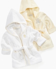 In the lap of luxury. Pamper them like they should be in this precious terrycloth robe from First Impressions.