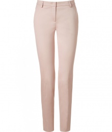 With a streamlined look in pristine white cotton stretch, Emilio Puccis tailored jersey trousers are as flattering as they are chic - Side and buttoned back slit pockets, zip fly, hidden closure, belt loops - Tailored fit, slim straight leg - Wear with bright printed tops sleek leather accessories