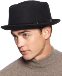 A hat that looks both mid-century and modern: Wool porkpie from Country Gentlemen.