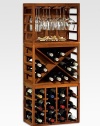 Stackable hardwood rack holds every type of wine glass, suspended upside down to prevent dust. Easily adjust the size and configuration of your collection by adding additional racks from this collection. Additional InformationShipping timeline for this itemThis item cannot be shipped via Rush, Next Business Day, Saturday delivery.This item cannot be shipped to a P.O. Box, APO/FPO or U.S. Territory. This item will ship directly from the vendor.