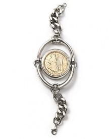 Add Egyptian allure to your jewel box with Low Luv by Erin Wasson's pyramid coin bracelet. The haute hardware