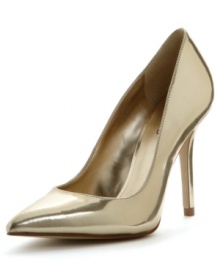 Precious metals. Liven up the evening with these metallic pumps from GUESS. Pairing perfectly with everything from skinnies to formal dresses, these pretty ones are a closet must-have.