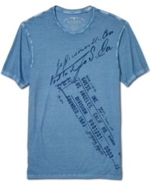 Word up. With a verbose graphic, this t-shirt from Guess does all the talking for you.