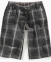 Vivid visual. Refresh his wardrobe with the grid pattern on these Beck shorts from DKNY.