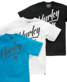 Don't stress. This comfy graphic T shirt from Hurley will give you a look that's as laid back as you feel.