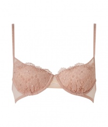 Delicate yet sultry, this lace-laden La Perla bra will add a sexy kick to any look - Contouring slightly padded cups with lace overlay, adjustable straps, back hook and eye closure - Perfect under virtually any outfit or pared with matching panties for stylish lounging