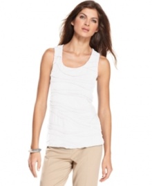 J Jones New York's textured tank top adds interest to separates. Check out the matching cardigan to make a chic twinset!