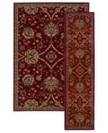 With lush blooms and a rich cabernet shade, this plush rug set from Sphinx offers a perfectly modern take on traditionally elegant styling. Crafted of durable polypropylene for years of long-lasting beauty.