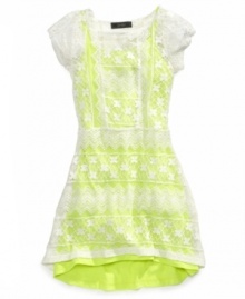 Chic, fashionable, and versatile 2-piece crochet dress by Jessica Simpson.