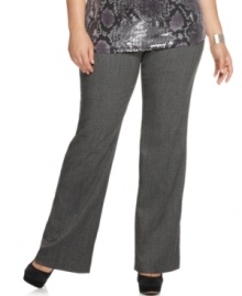 These straight leg pants from MICHAEL Michael Kors' collection of plus size clothes are basics for day-to-play dressing--partner them with the season's latest top and blouses for the ultimate look in plus size fashion.