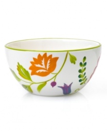 Covered in multicolored blooms, the Floral soup bowls from Clay Art rejuvenate your daily routine with a double dose of color and style, all in dishwasher-safe earthenware.