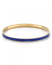 Crazy for color. This kate spade new york bangle is all about hue, engraved with some of the brand's favorite turns of phrase.