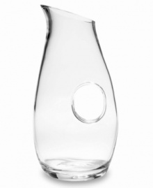 Modern style meets everyday function in this fashionable pitcher. A beautiful addition to the Tuscany stemware and barware collection from Lenox, this intriguing yet graceful piece features a smooth pierced handle design. Qualifies for Rebate