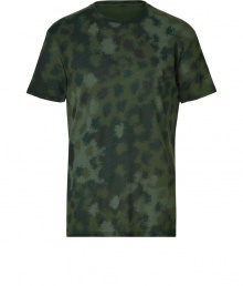 Go incognito on casual days in Marc by Marc Jacobs ultra lightweight camo tee - Round neckline, short sleeves, ultra lightweight - Slim fit - Wear with jeans, a leather jacket, and boots