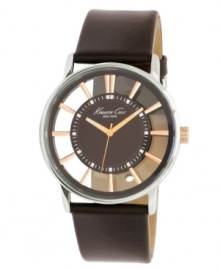 For the man with nothing to hide: an intriguing Kenneth Cole New York watch.