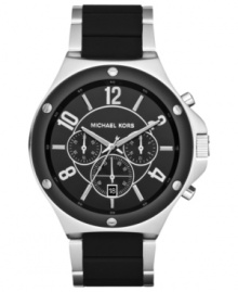 Climb the social ladder with this black and silver Rocktop watch from Michael Kors.