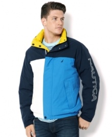 Keep warm, look cool. This reversible jacket from Nautica is a versatile addition to your winter wardrobe.