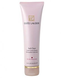 A pampering new sensation for dry skin: Soft Clean Tender Creme Cleanser. Rich souffle cushions skin as it gently cleanses. Creamy and ultra soothing it leaves skin feeling soft and supple, never dry or tight. Tissue off. 4.2 oz. 