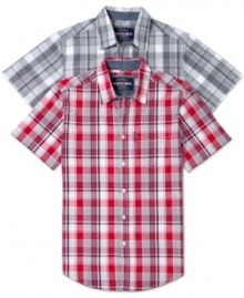 Plaid is where its at. Update your wardrobe with this fitted vintage plaid styled short sleeve shirt by Ecko Unltd.