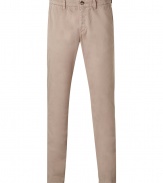 Stylish pants in fine vintage cotton - In fashionable khaki - Casual, trendy chino cut - Slim fit, with straight legs, waistband, belt loops and side pockets - A typical look for leisure, put with sneakers, boots, a shirt, T-shirt , leather jacket, parka - Great alternative to jeans