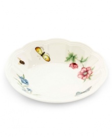 Serving pieces coordinate with the mix-and-match dinnerware for a complete customized collection. In varied floral and butterfly designs. Qualifies for Rebate