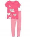 She'll love getting ready for bed with Carter's heart adorned pajama set.