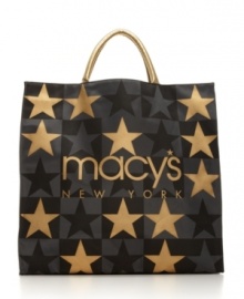 Shop hard, because this Macy's star-studded tote has plenty of room for the latest fashions.