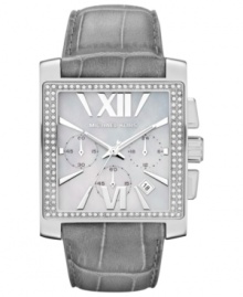 Grab attention with smoky hues and sparkling crystals with this Gia watch from Michael Kors.