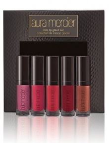 Laura Mercier's Mini Lip Glacé Collection features 5 colour-coordinated Lip Glacés available in 2 separate collections: Soft Nudes and Rich Berries. Tailored to shade preference, the Soft Nudes Collection includes shades of pale pink, shimmering peach and dusty mauve for a subtle, more demure look, while the Rich Berries Collection offers bolder, brighter hues in deeper rose, red and plum shades. Made in USA. 